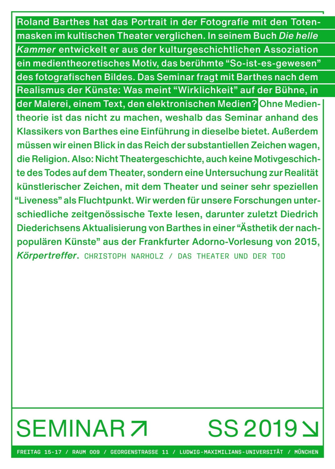 Das Theater und der Tod